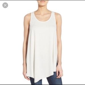 💎 Matty M. - boho asymmetrical white tank